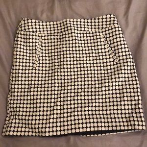 Black and white LOFT skirt